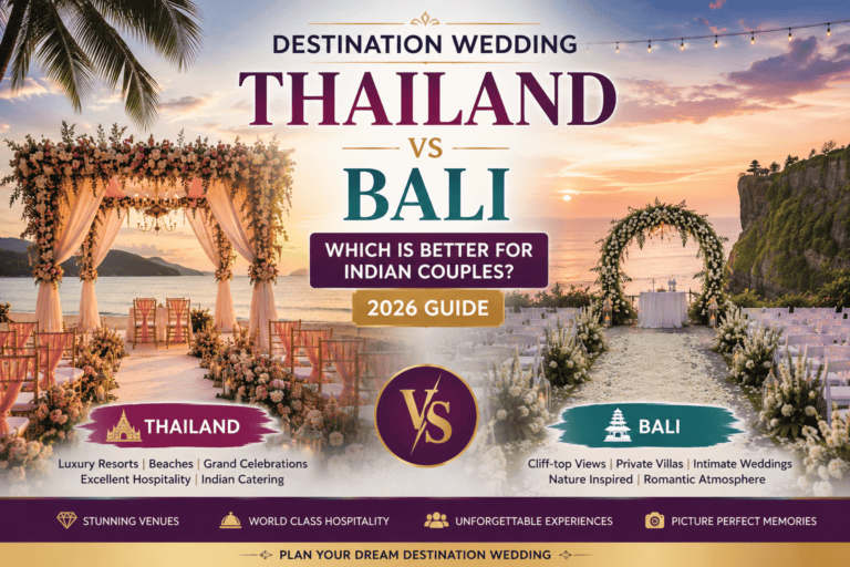 Destination Wedding in Thailand vs Bali: Which Is Better for Indian Couples? (2026 Guide)