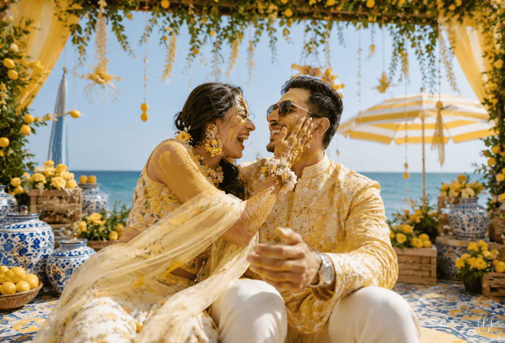 Haldi Ceremony Themes for Beach Weddings.
