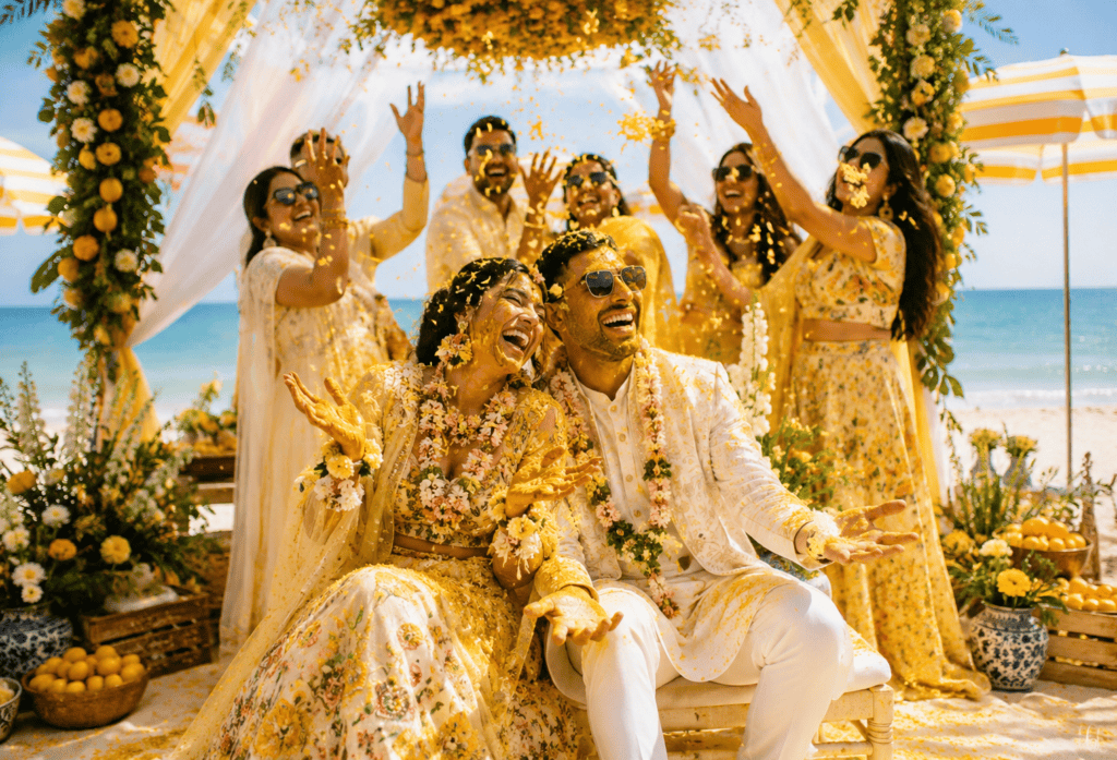Haldi Ceremony Themes for Beach Weddings